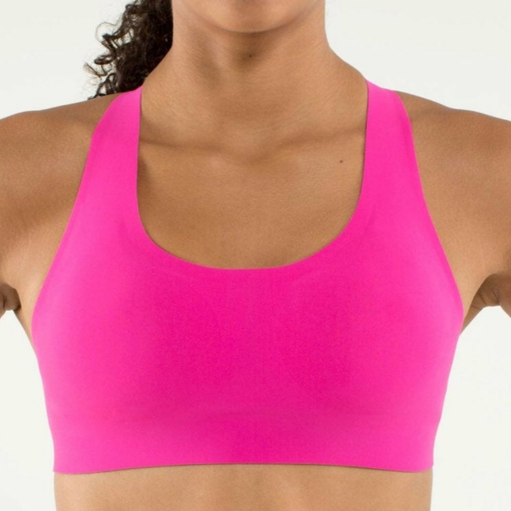 Lululemon Hot Pink Neon Bitty Bracer Sport Bra